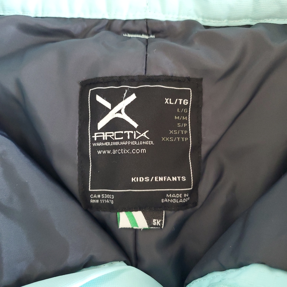 Arctix Kids Snow Pants with Reinforced Knees and Seat Sz L - Picture 5 of 14